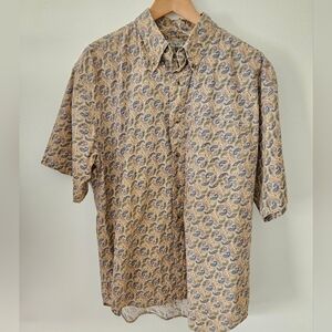 Vintage bugle boy paisley button down shirt